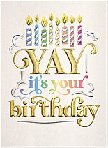 Select a verse or write your own. Rainbow Candles Birthday Card A2500G-4W